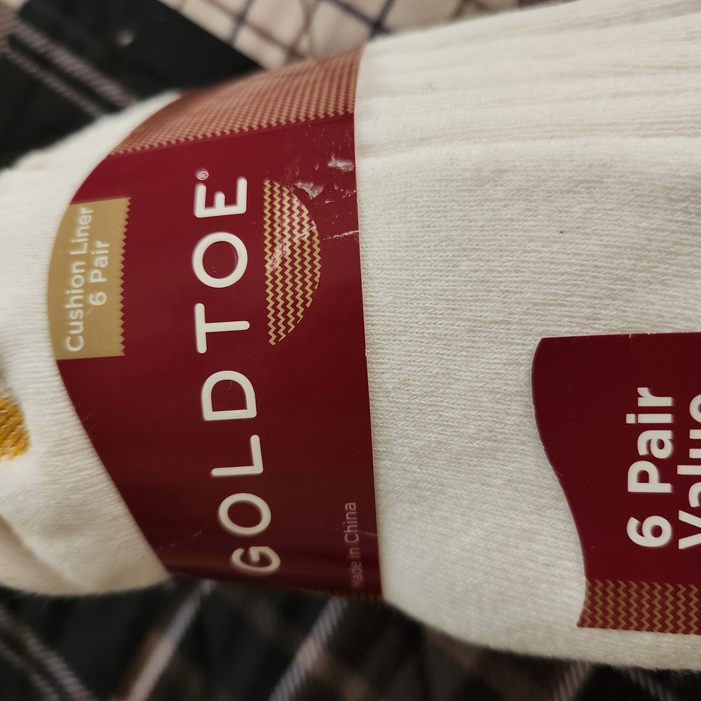 Gold Toe White and Yellow Crew Length Socks - Picture 2 of 4